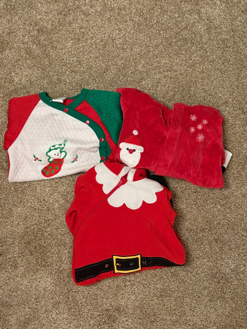 Vintage Christmas Holiday Bundle Lot Baby Various Sizes Snugabye Cherokee
